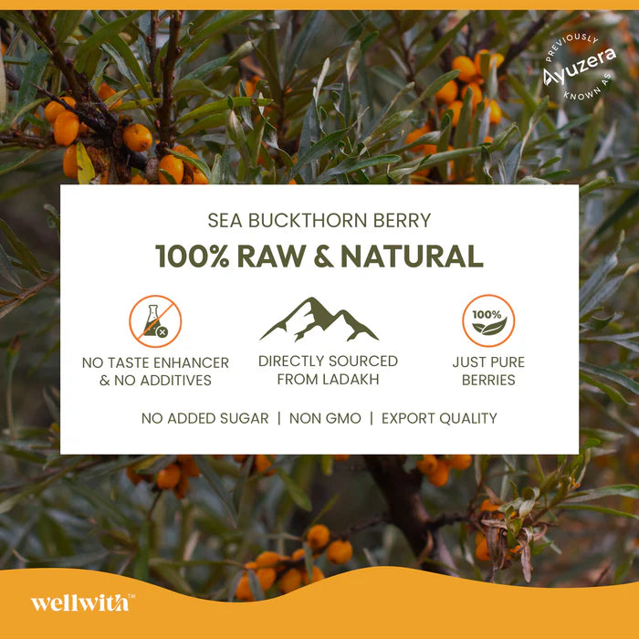 Sea Buckthorn Juice (Pulp) 300ml WellWith Ayuzera