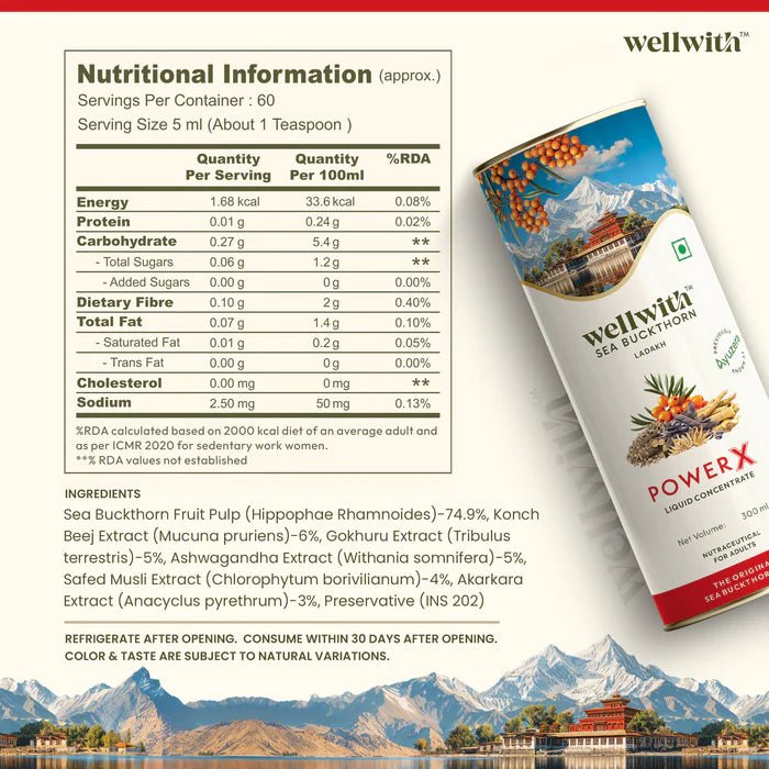 Sea Buckthorn Power X 300ml - WellWith Ayuzera
